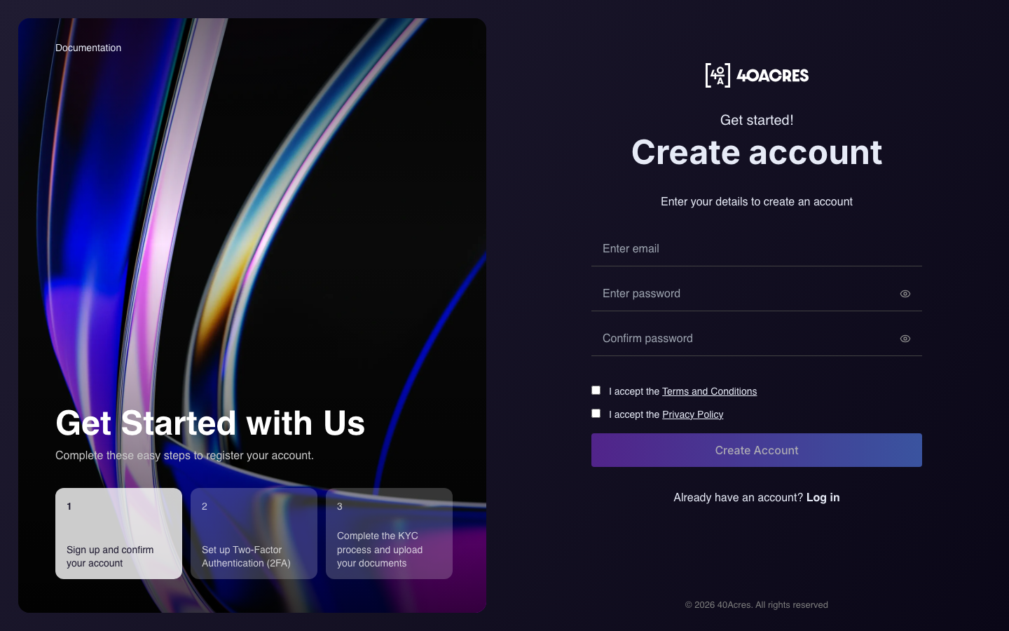 Onboarding — /signup